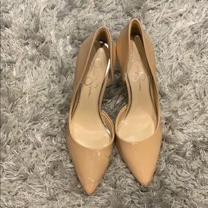 Jessica Simpson  patent nude heels